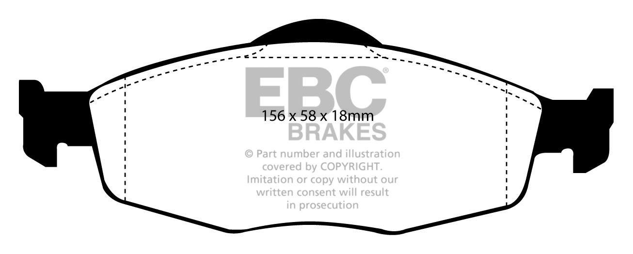 EBC Brakes FORD Mondeo (Sedan & Hatch) 1.8 TD 94-2000 Remblokken
