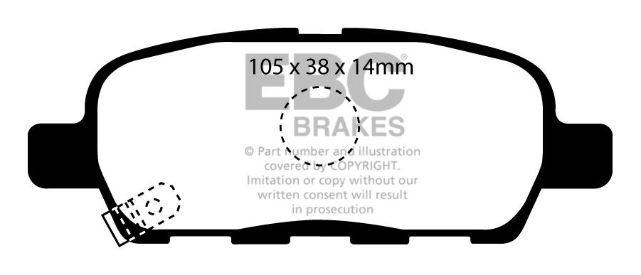 EBC Brakes NISSAN Cube 1.5 TD 2010-.. Remblokken achterzijde
