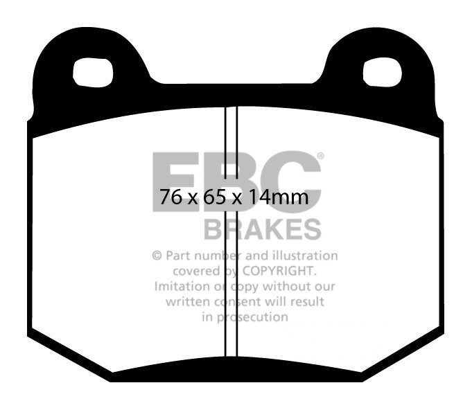 EBC Brakes MG ZT-T 4.6 2004-2005 Remblokken achterzijde yellowst
