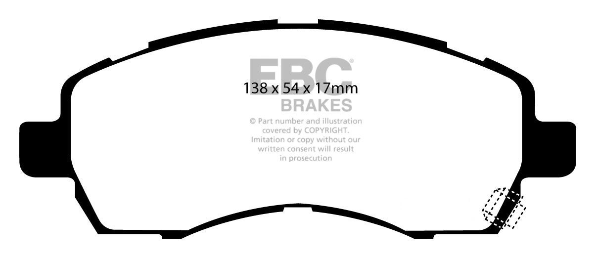 EBC Brakes SUBARU Impreza 2.0 Sport 96-98 Remblokken voorzijde g