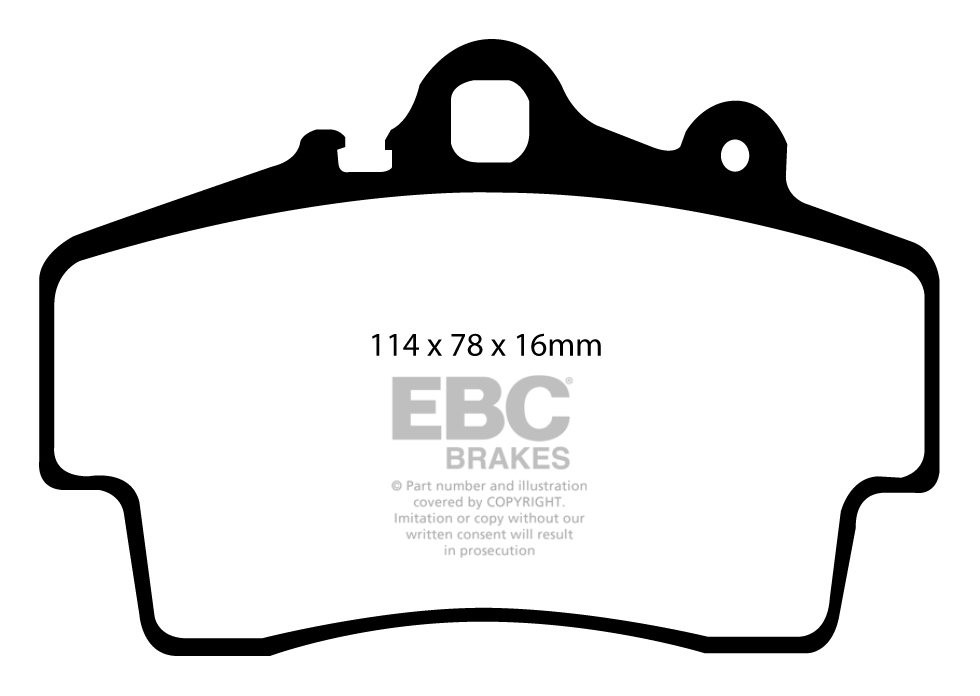 EBC Brakes PORSCHE Cayman (Cast Iron Discs only) 2.7 2007-2009 R