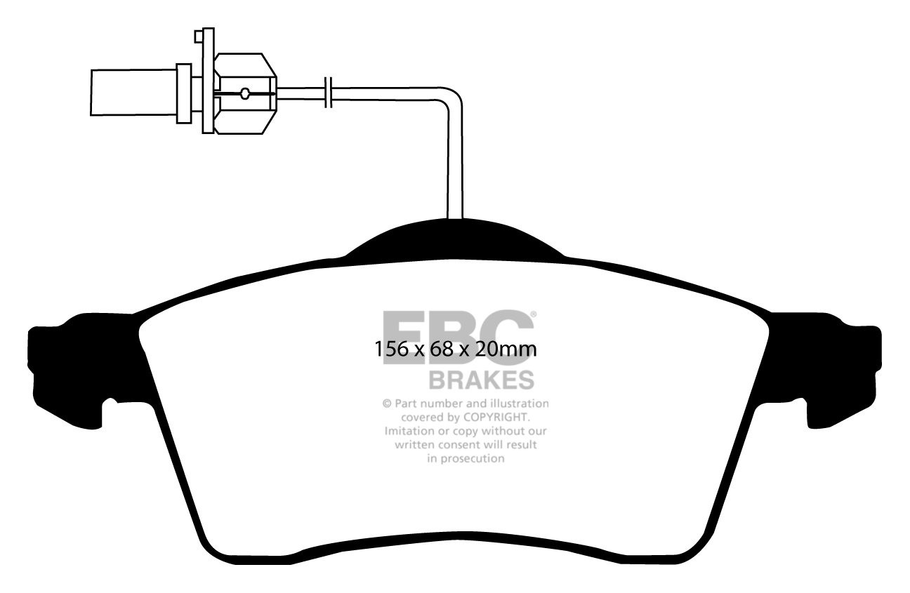 EBC Brakes VW Caravelle 2.5 99-2004 Remblokken voorzijde