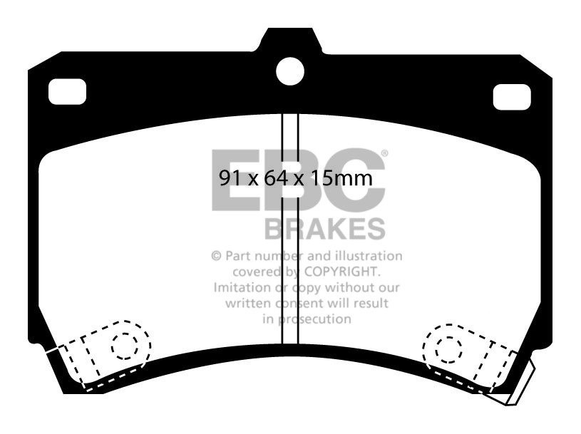 EBC Brakes Mazda 323 1.6 16v (BG1) 89-91 Remblokken voorzijde gr