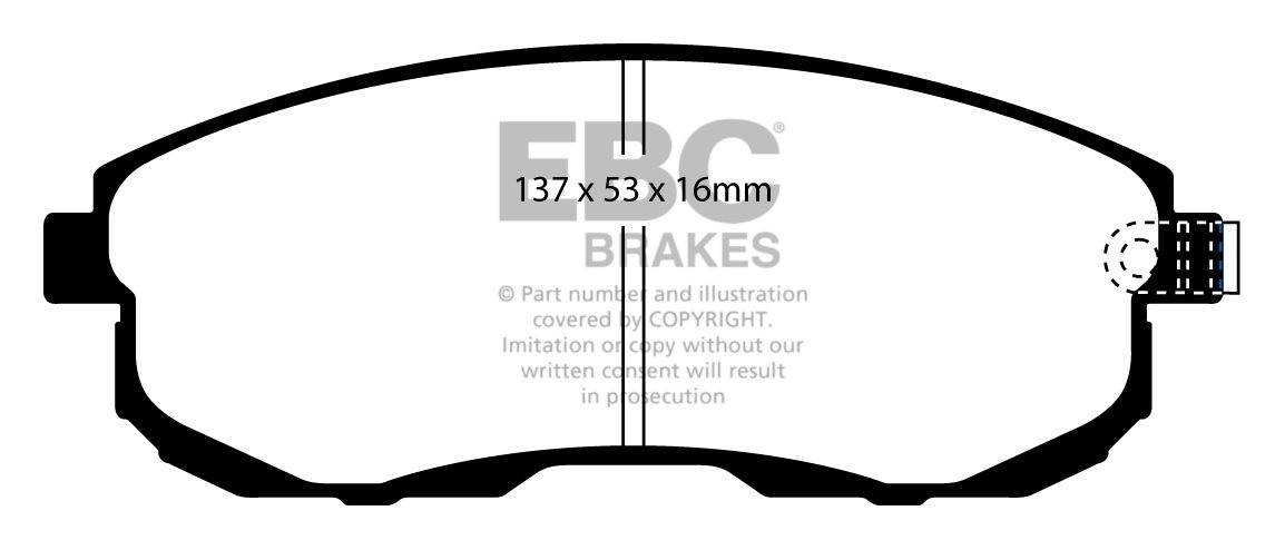 EBC Brakes NISSAN Cube 1.5 TD 2010-.. Remblokken voorzijde