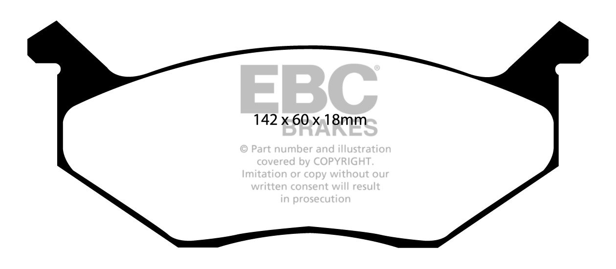 EBC Brakes DODGE (USA) Charger 6.6 1974 Remblokken voorzijde yel