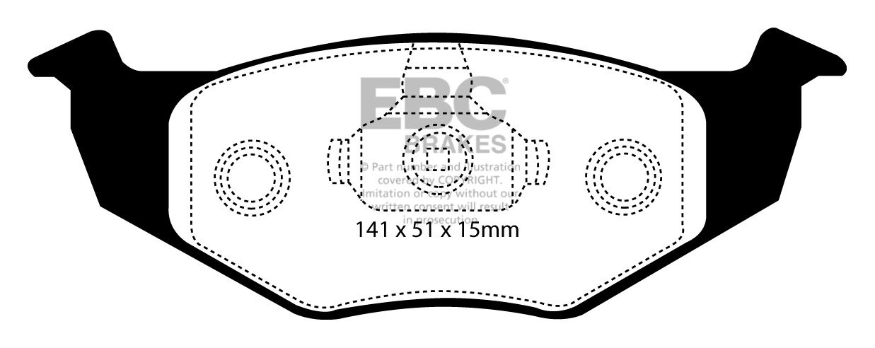 EBC Brakes VW Golf III 1.9 D (ABS) 96-97 Remblokken voorzijde