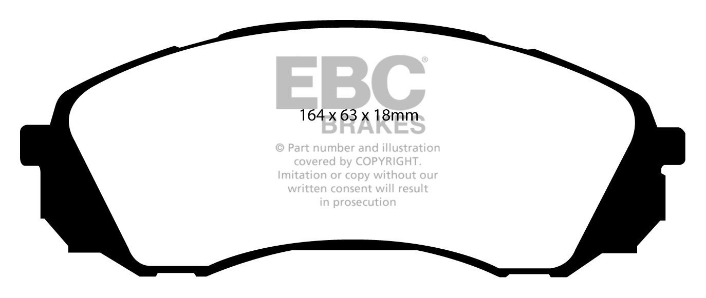 EBC Brakes KIA Carnival 2.2 TD 2010-.. Remblokken voorzijde