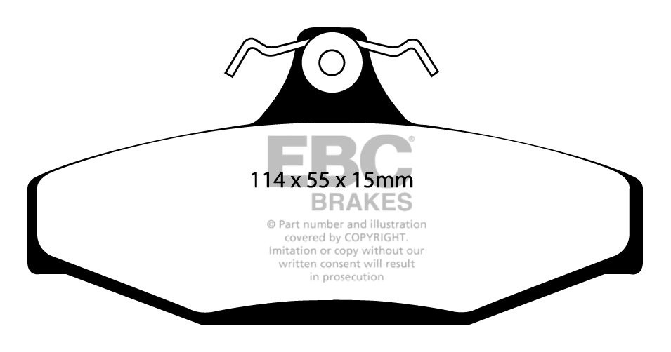EBC Brakes DAEWOO Korando 2.9 TD 99-2000 Remblokken achterzijde