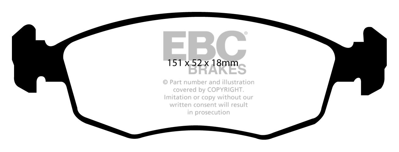EBC Brakes FIAT Punto 1.8 99-2001 Remblokken voorzijde