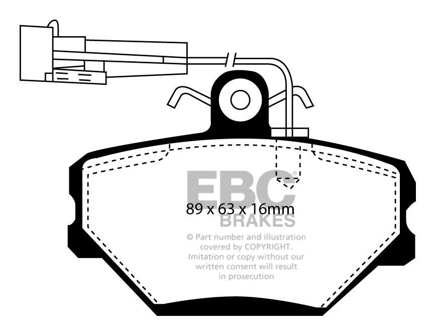 EBC Brakes ALFA ROMEO Alfa 75 2.4 TD 89-92 Remblokken achterzijd