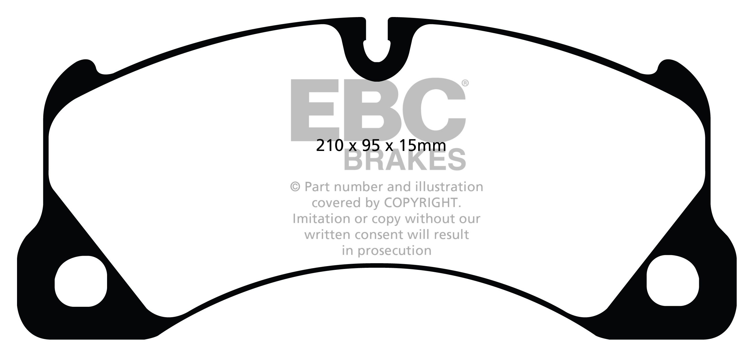 EBC Brakes VW Touareg 3.6 2008-2010 Remblokken voorzijde yellows