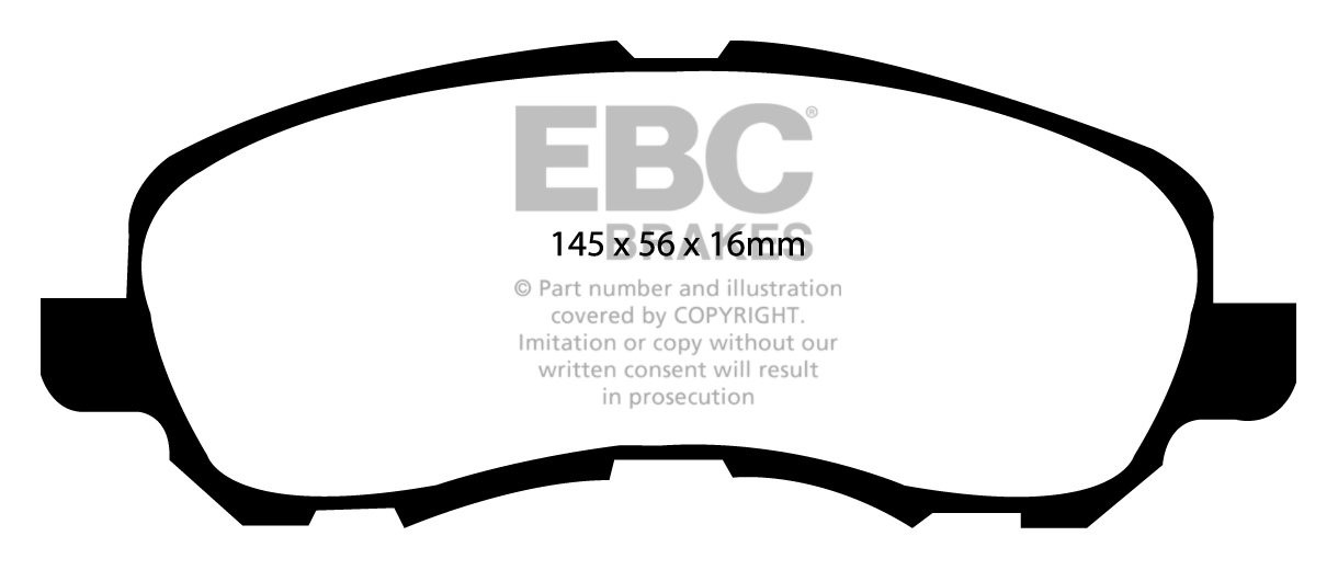 EBC Brakes MITSUBISHI Lancer 2.0 TD 2007-.. Remblokken voorzijde