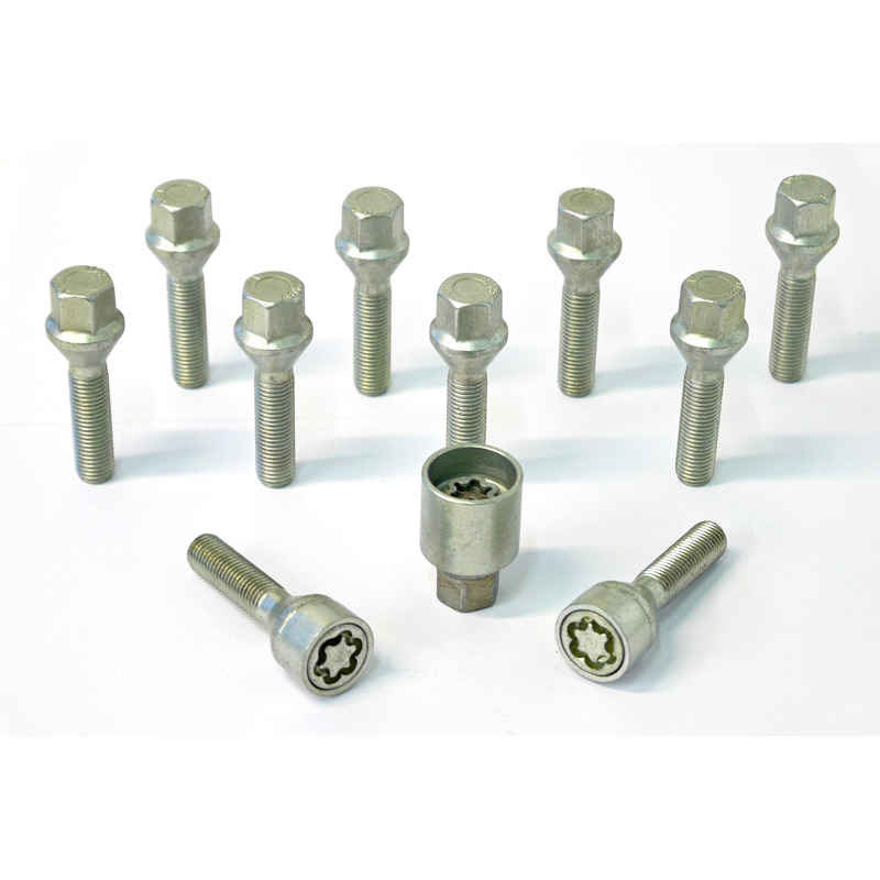 H&R Wielboutenset konisch M12x1.50 - Lengte 30mm - 10 stuks - incl. wielsloten