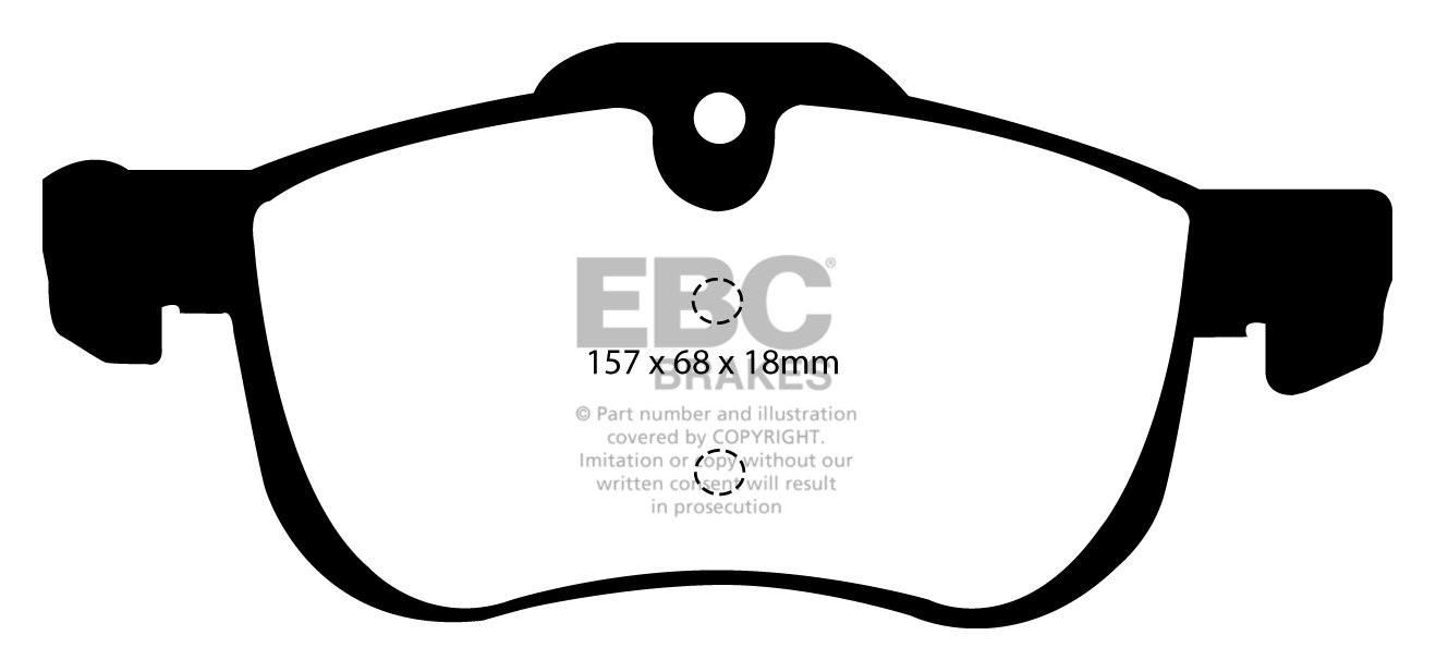 EBC Brakes MG ZT 2.0 TD 2002-2005 Remblokken voorzijde greenstuf