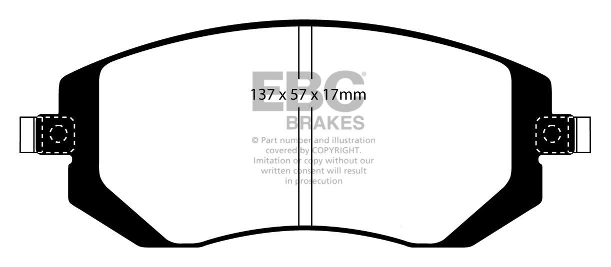 EBC Brakes SUBARU Impreza 2.0 TD 2009-.. Remblokken voorzijde gr