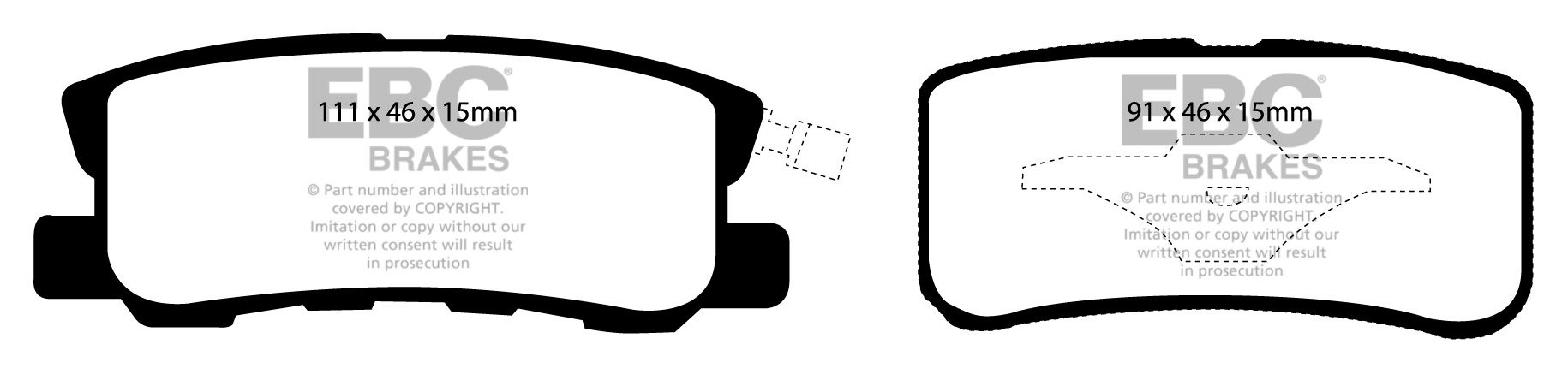 EBC Brakes MITSUBISHI Pajero 3.5 (V75) 99-2006 Remblokken achter