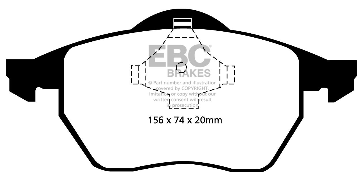 EBC Brakes AUDI A3 8L 1.8 Turbo 96-99 Remblokken voorzijde green