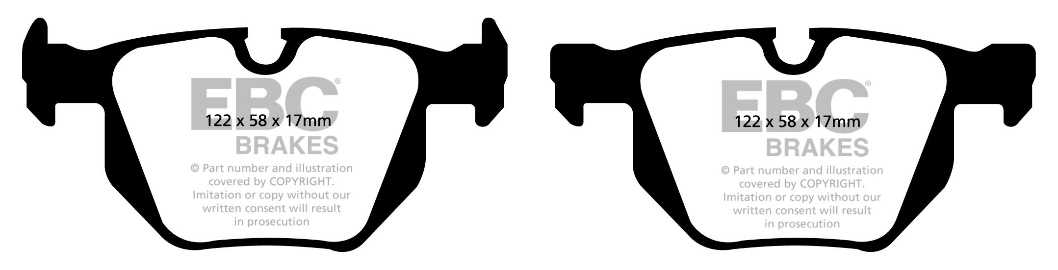 EBC Brakes BMW 330X (4WD) 3.0 (E91) 2005-2007 Remblokken achterz