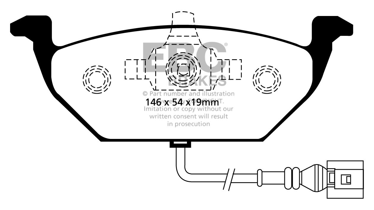 EBC Brakes AUDI A3 8P 1.4 Turbo 2009-.. Remblokken voorzijde