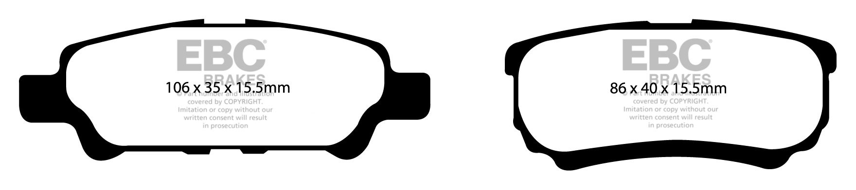 EBC Brakes MITSUBISHI Lancer 1.6 2005-2007 Remblokken achterzijd