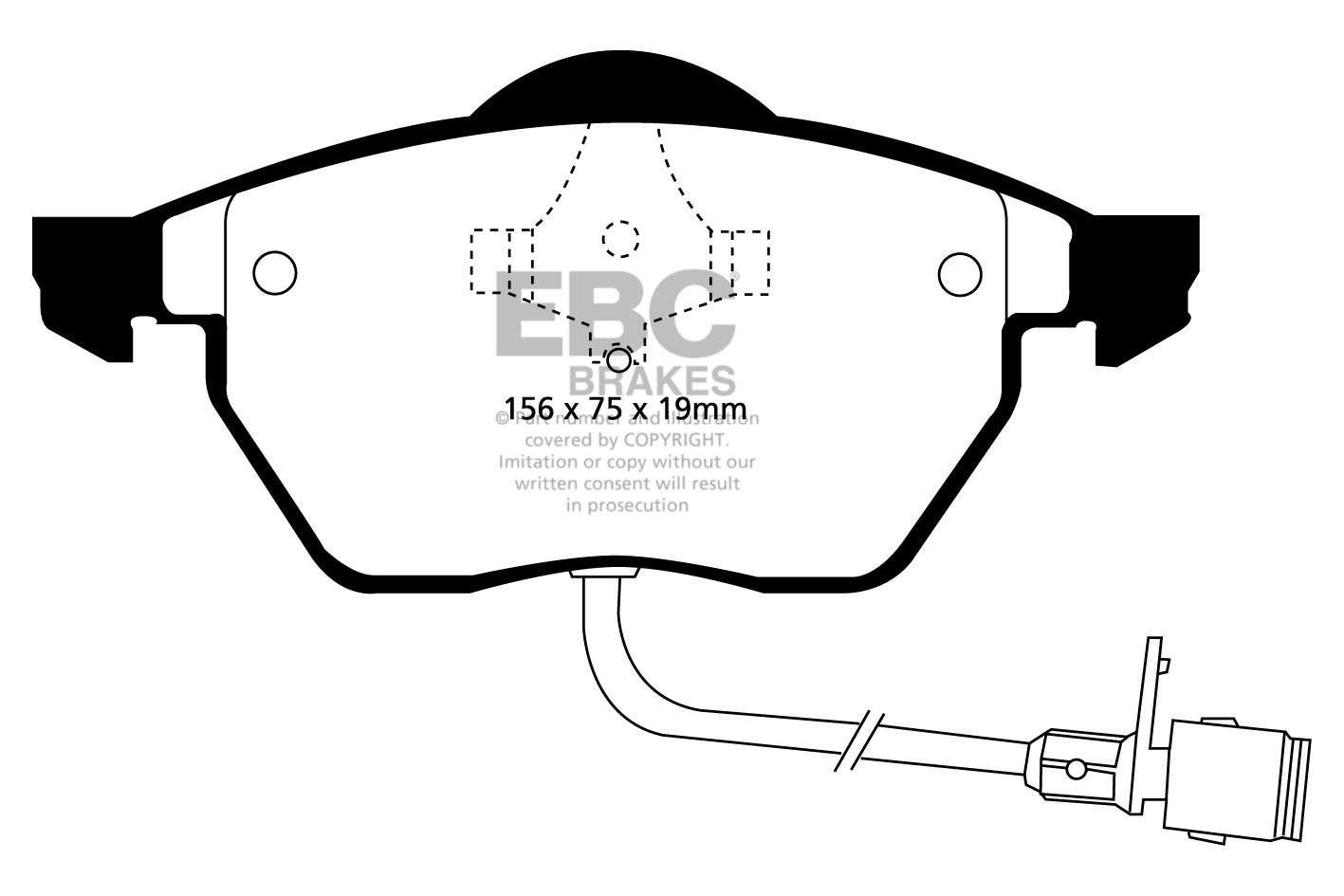 EBC Brakes AUDI A4 B5 1.8 95-96 Remblokken voorzijde