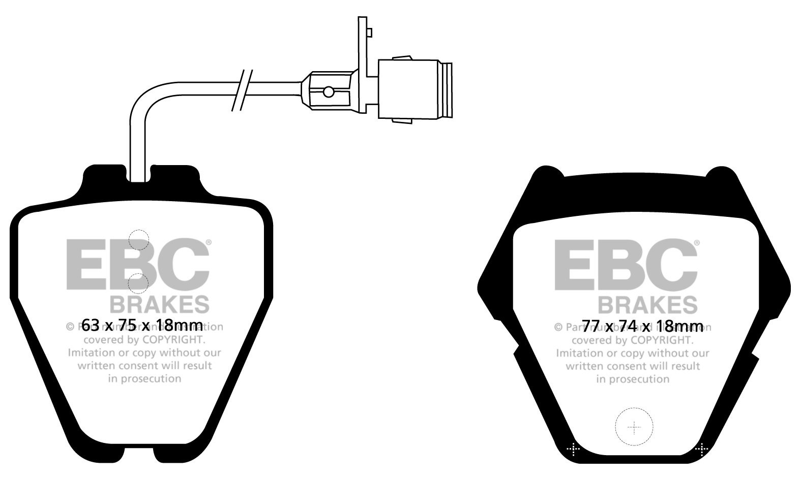 EBC Brakes AUDI A8 4D 2.5 TD 98-2002 Remblokken voorzijde