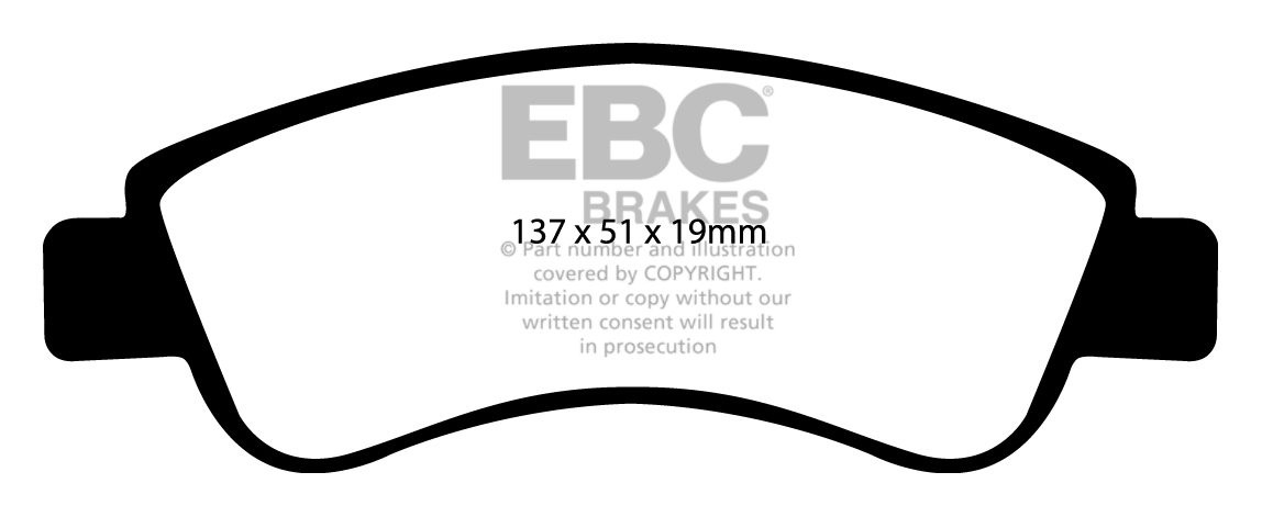 EBC Brakes PEUGEOT 207 1.6 TD (90) 2006-.. Remblokken voorzijde