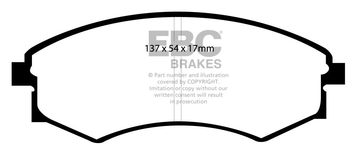 EBC Brakes DAEWOO Korando 2.9 TD 2000-2002 Remblokken voorzijde