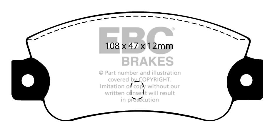 EBC Brakes FIAT Croma 2.0 Turbo 86-88 Remblokken achterzijde