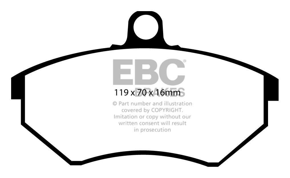 EBC Brakes VW Golf III 1.8 Syncro 95-97 Remblokken voorzijde