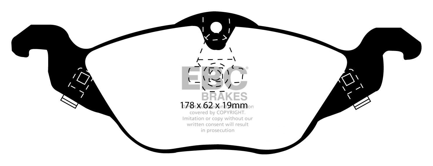 EBC Brakes OPEL Astra G 1.8 2001-2004 Remblokken voorzijde