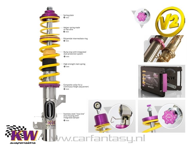 Schroefset KW V2 inox Opel Meriva X01MONOCAB 1.6 09/2002-