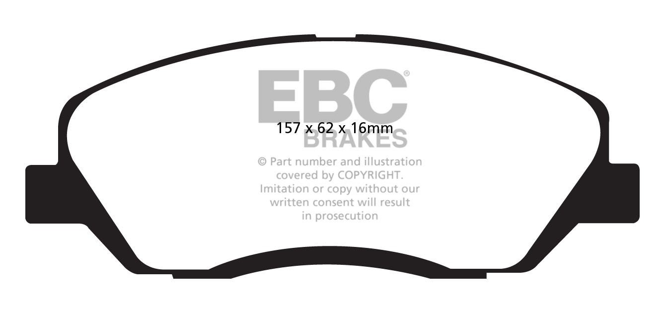 EBC Brakes KIA Sorento 2.2 TD 2010-.. Remblokken voorzijde