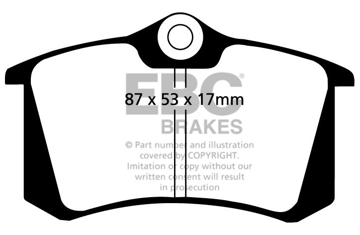 EBC Brakes LANCIA Phedra 2.2 TD 2002-2008 Remblokken achterzijde