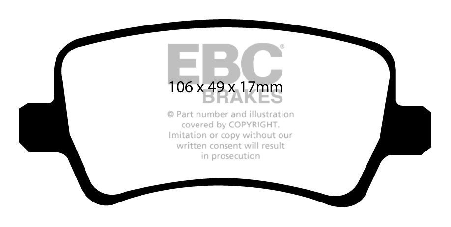 EBC Brakes VOLVO S80 4.4 (Elec H/B) 2006-.. Remblokken achterzij