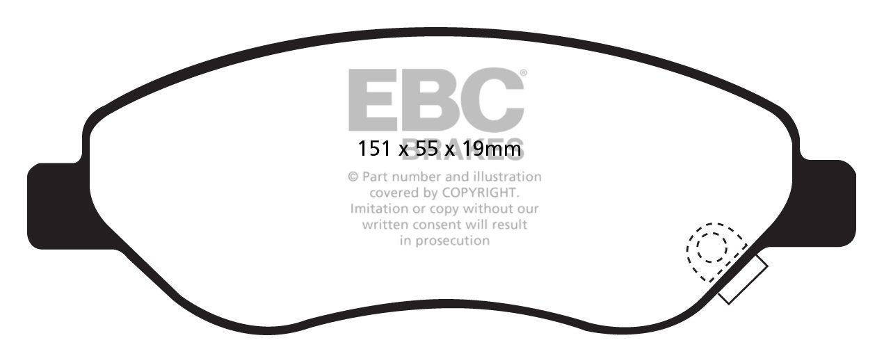 EBC Brakes OPEL Corsa D 1.7 TD 2006-.. Remblokken voorzijde gree