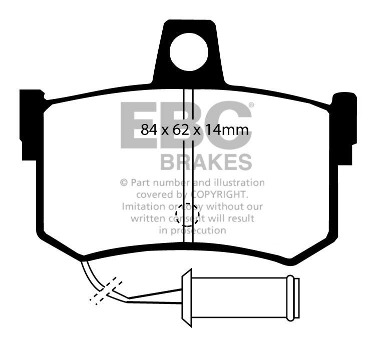 EBC Brakes ROVER 800 2.7 93-97 Remblokken achterzijde greenstuff