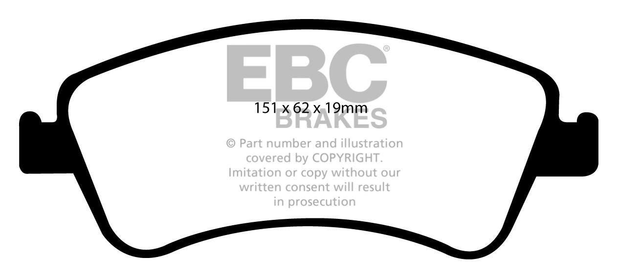 EBC Brakes TOYOTA Verso 2.0 TD 2009-.. Remblokken voorzijde
