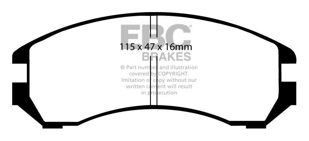 EBC Brakes SUZUKI Swift 1.6 (AJ14S) 90-93 Remblokken voorzijde g