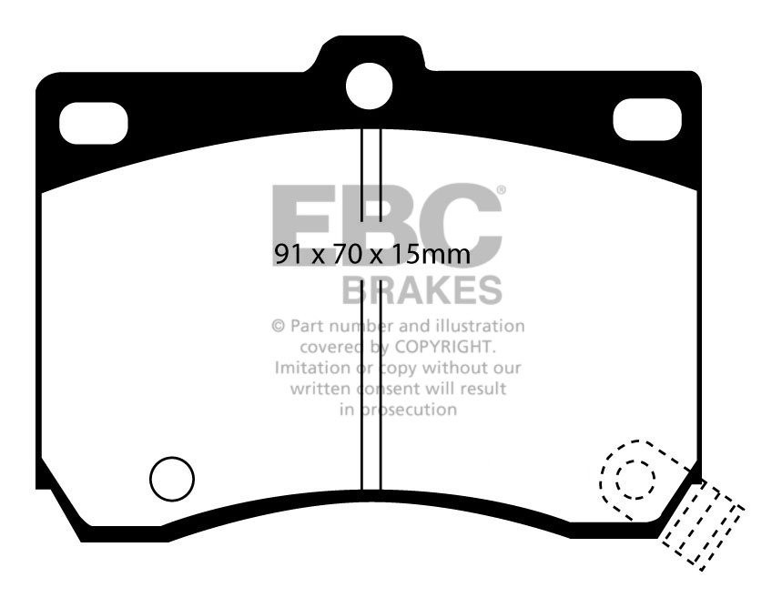 EBC Brakes Mazda 323 1.8 Turbo GTX 4WD (185)(BG) 89-94 Remblokke