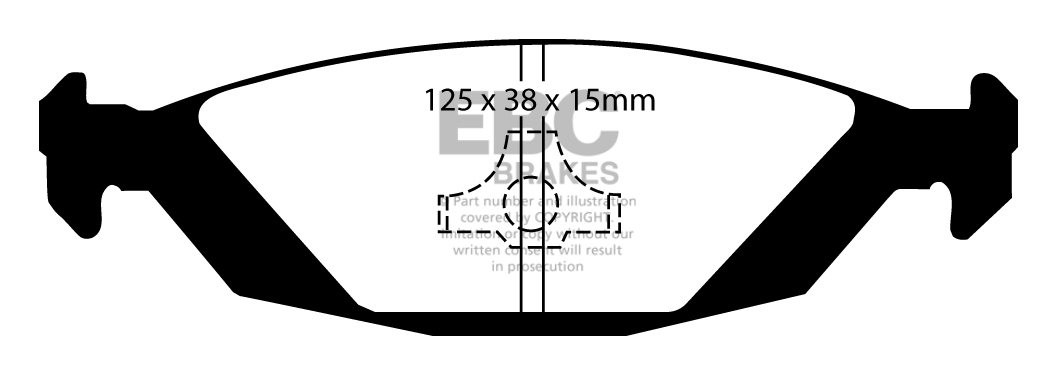 EBC Brakes SAAB 9000 2.0 90-91 Remblokken achterzijde