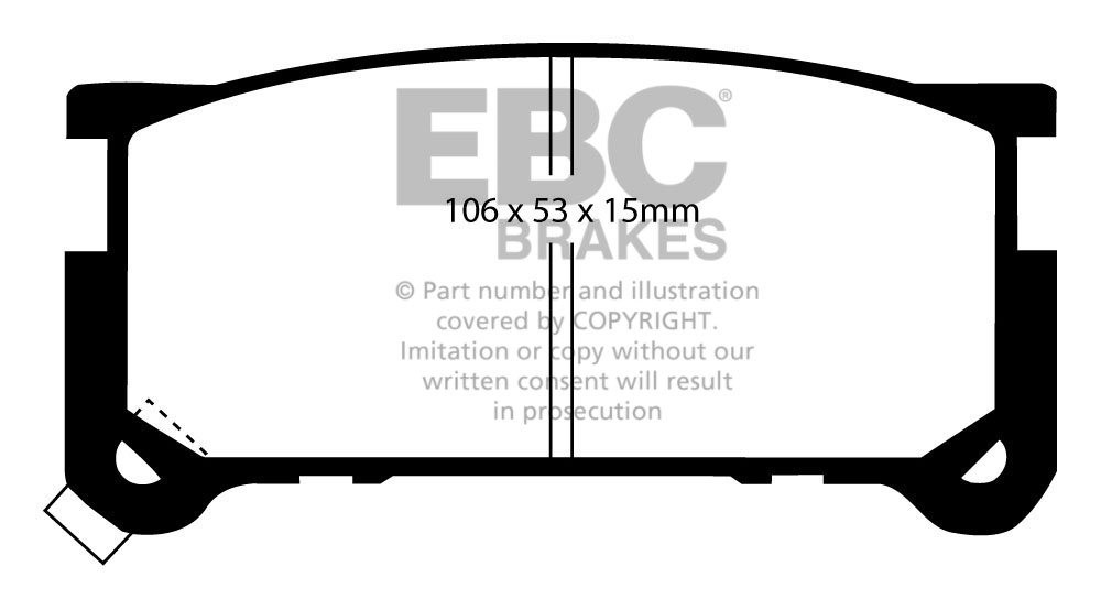 EBC Brakes SUBARU BEDRIJFSWAGEN MV 1.8 85-90 Remblokken voorzijd