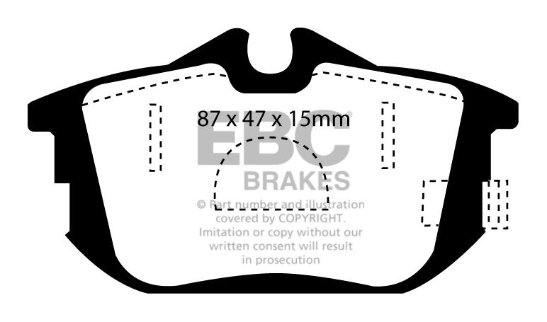 EBC Brakes VOLVO V40 2.0 98-2004 Remblokken achterzijde greenstu