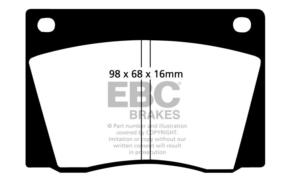 EBC Brakes JAGUAR E-Type 4.2 68-71 Remblokken voorzijde yellowst