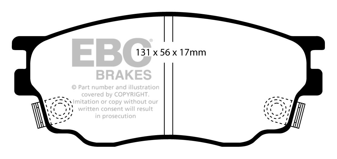 EBC Brakes Mazda 6 1.8 (GG)(GY) 2002-2008 Remblokken voorzijde g