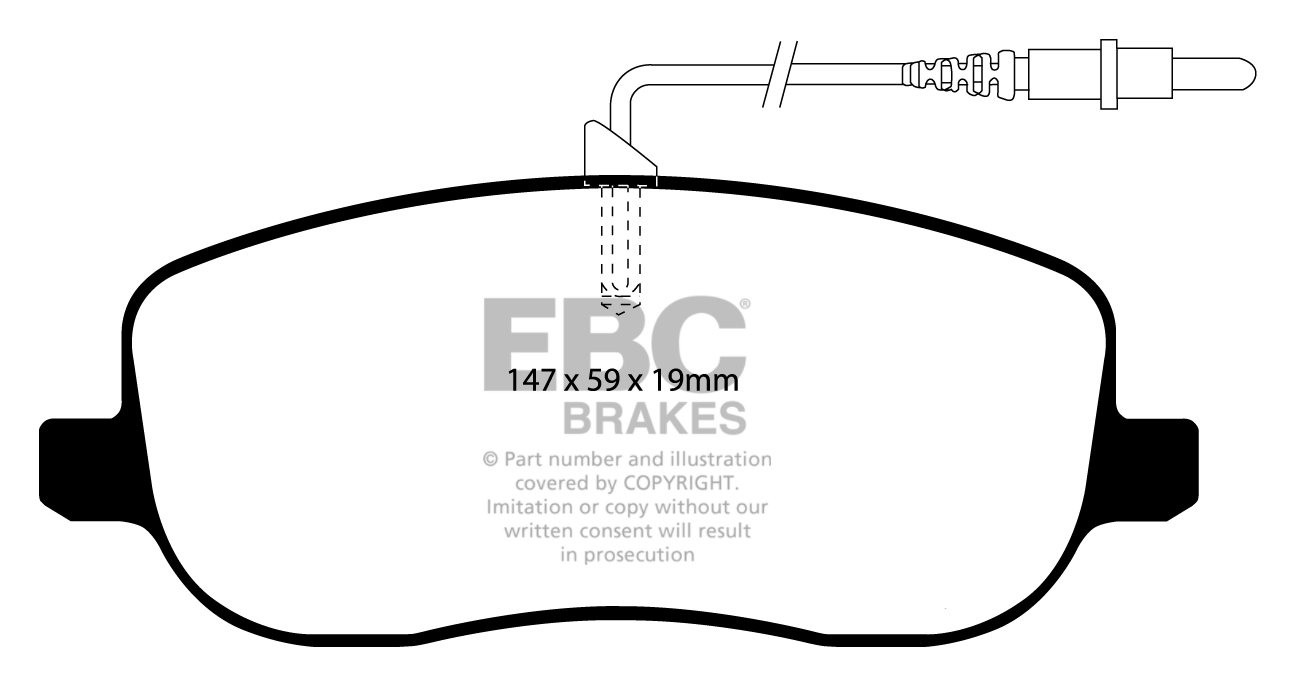 EBC Brakes CITROEN C8 2.0 2003-2008 Remblokken voorzijde