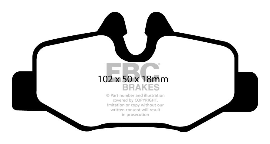 EBC Brakes MERCEDES Viano 2.1 TD 2007-.. Remblokken achterzijde