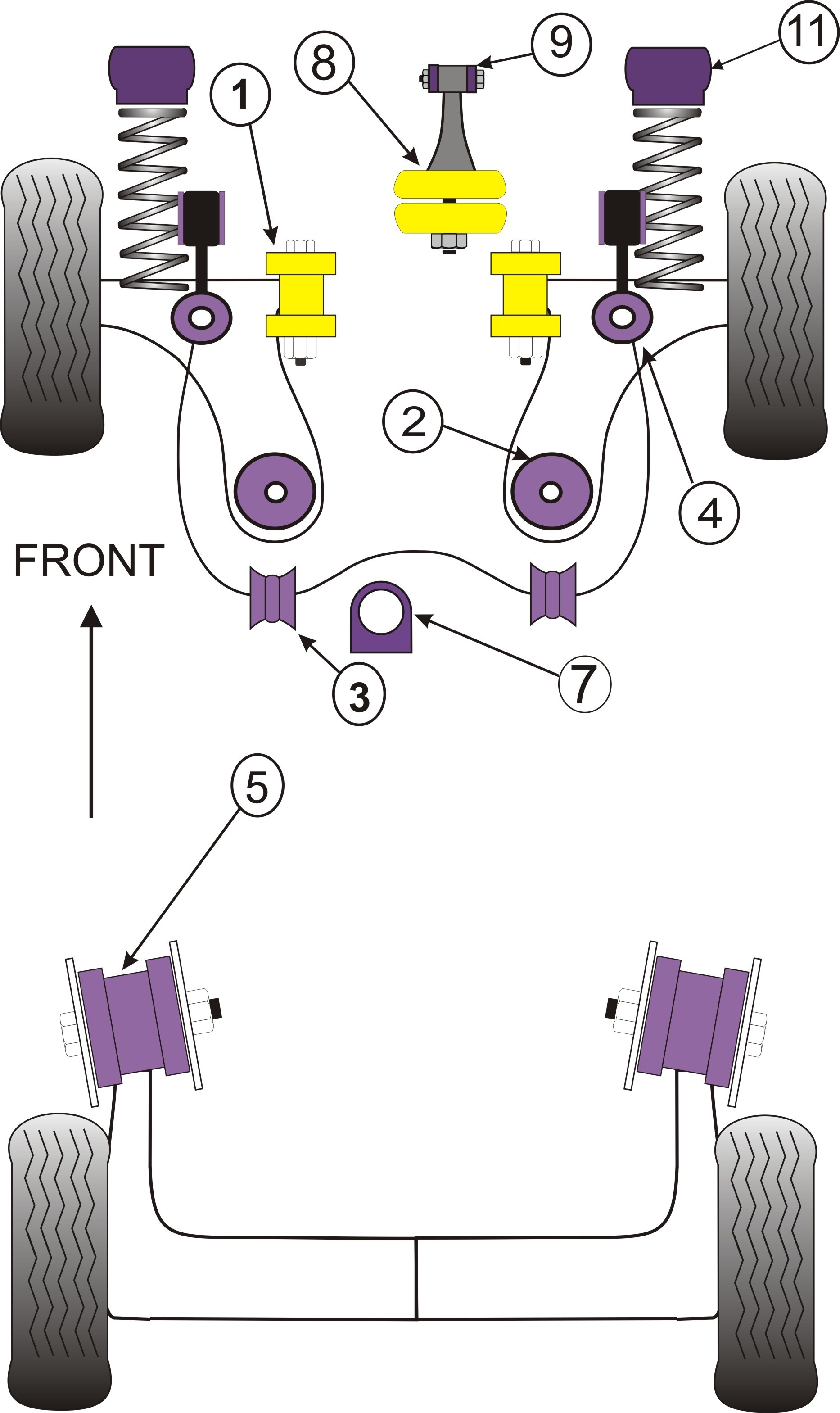 Seat Leon & Cupra R Mk1 Typ 1M  Front Wishbone Rear Bush (Race U