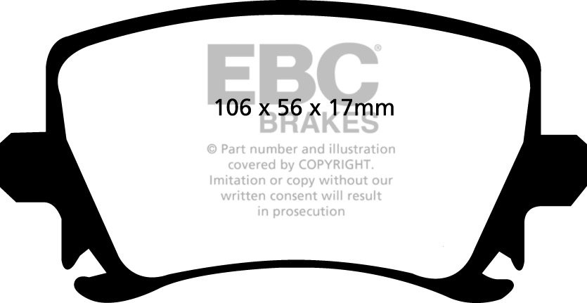 EBC Brakes AUDI A4 8E 2.0 Turbo 2004-2008 Remblokken achterzijde
