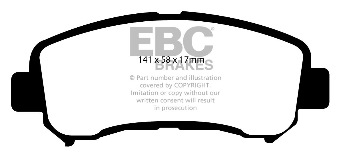 EBC Brakes NISSAN Qashqai 1.6 2006-.. Remblokken voorzijde green